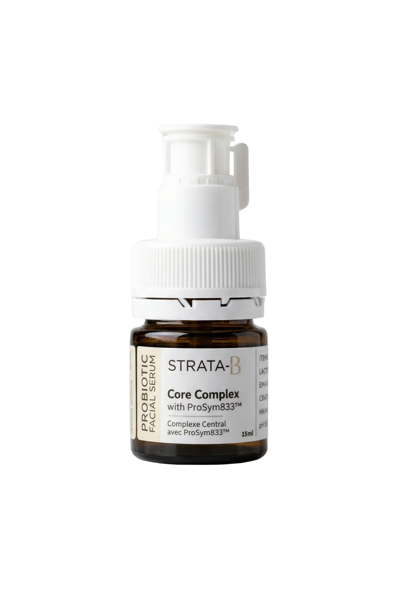 The Core Complex 15 ml amber bottle with its white activation cap